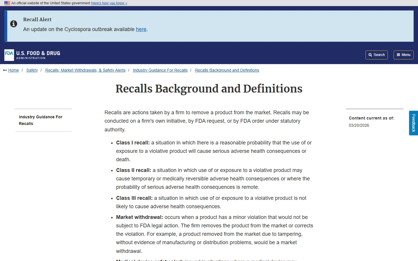 FDA Recall Classes Explained: Class I vs Class II vs Class III