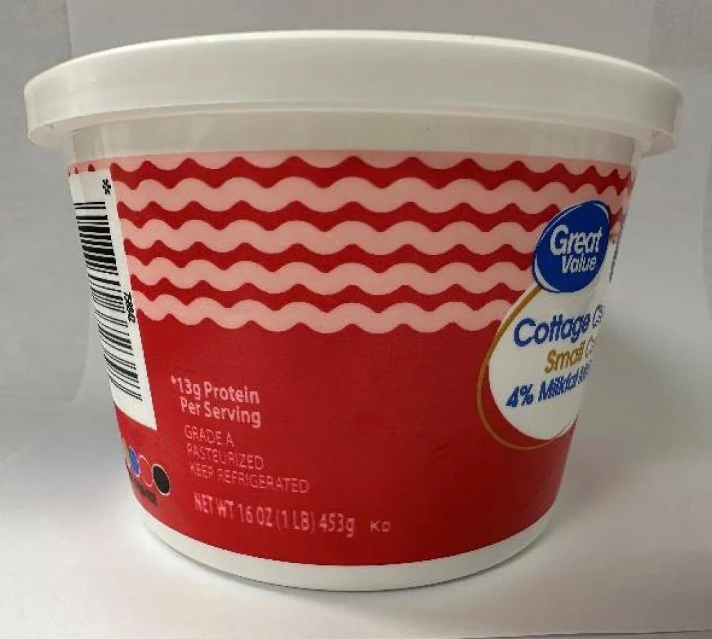 Great Value cottage cheese package from the February 2026 FDA recall