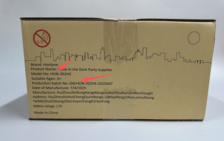 Back of product packagingL