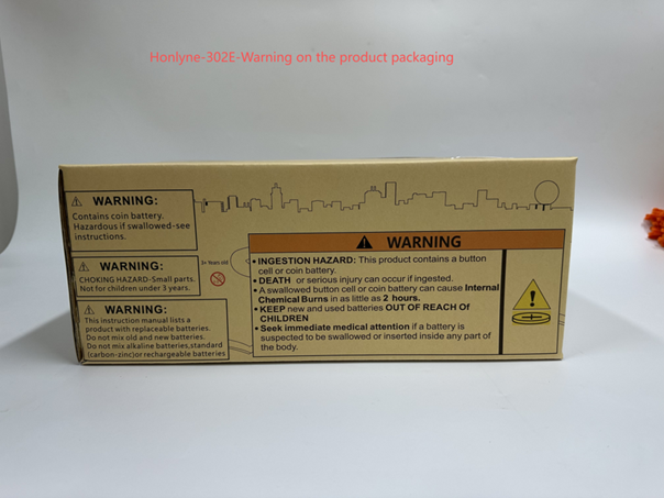 Side of product packaging