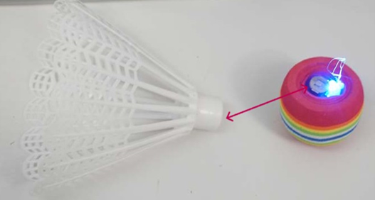 Recalled Misco Sports Badminton Toy (Shuttlecock with Button Cell Battery)