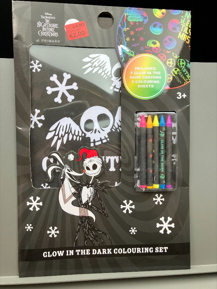 Primark Recalls The Nightmare Before Christmas Glow-in-the-Dark Coloring Sets Due to Ingestion Hazard