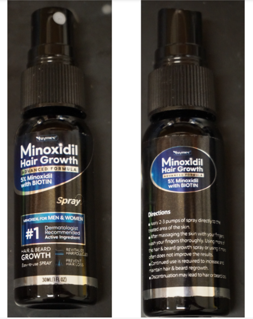 Tuymec Minoxidil Hair Growth Spray Bottles Recalled Due to Risk of Serious Injury or Death from Child Poisoning; Violates Mandatory Standard for Child-Resistant Packaging; Sold on Amazon by DrHealBeauty