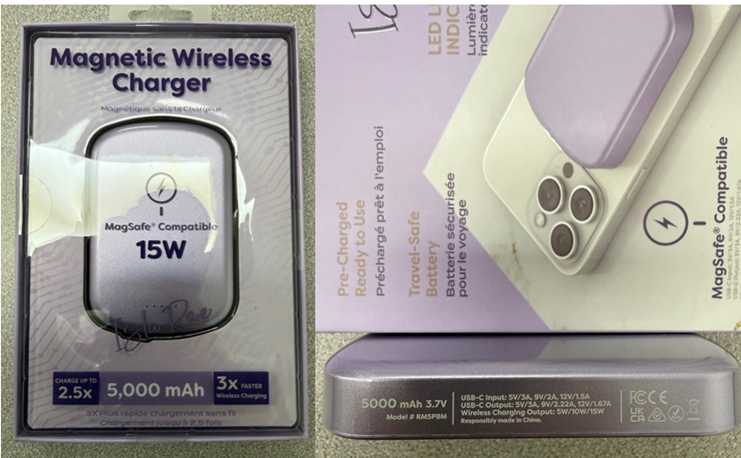 Recalled Isla Rae Magnetic Wireless Charger (purple)