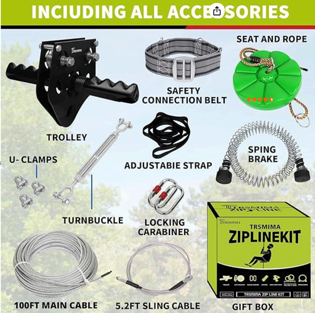 Trsmima Zipline Kits and Zipline Spring Brakes Recalled Due to Fall and Collision Hazards; Manufactured by Trsmima