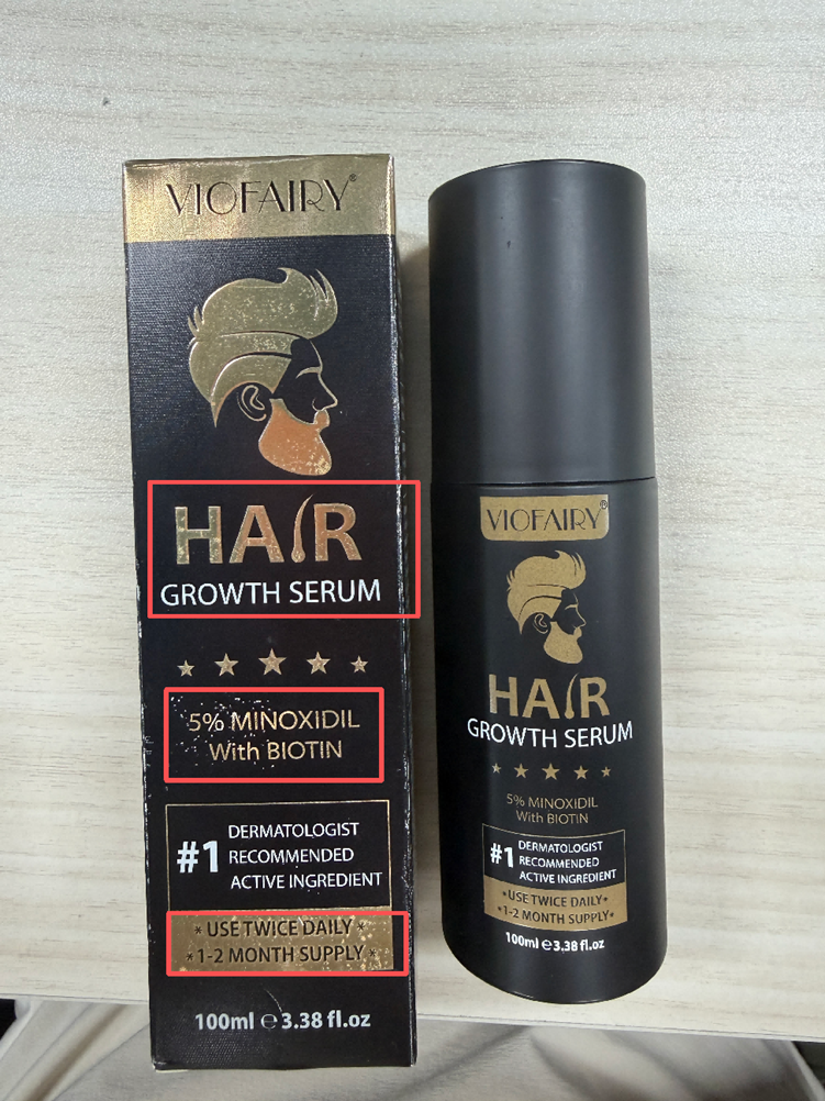 Viofairy Hair Growth Serum Bottles Recalled Due to Risk of Serious Injury or Death from Child Poisoning; Violates Mandatory Standard for Child-Resistant Packaging; Sold on Amazon by FDA
