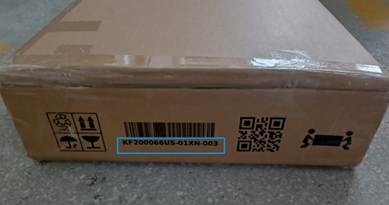 Side of product box with 