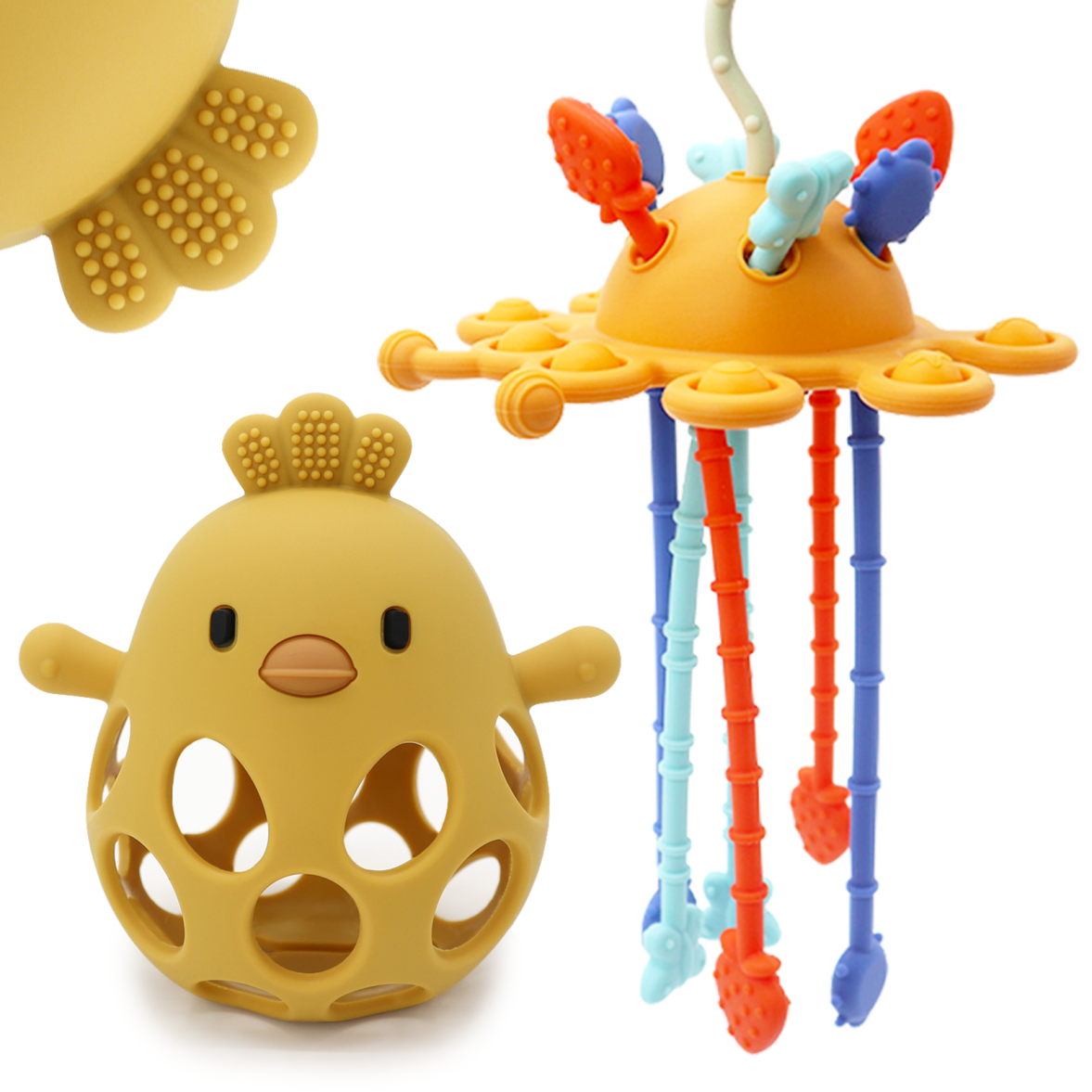 Recalled CuddleCubs Creations Baby Highchair Teething Toy Set, Color 