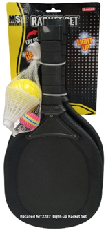 Missry Associates Recalls Misco Sports Light-Up Racket Sets Due to Risk of Serious Injury or Death from Battery Ingestion; Violate Mandatory Standard for Toys