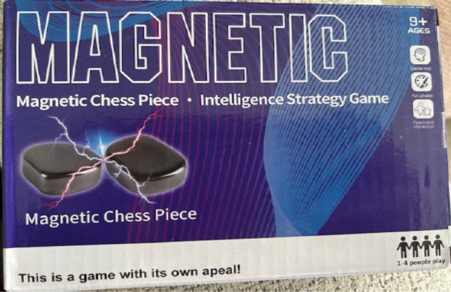 Recalled Magnetic Chess Game (front of box)